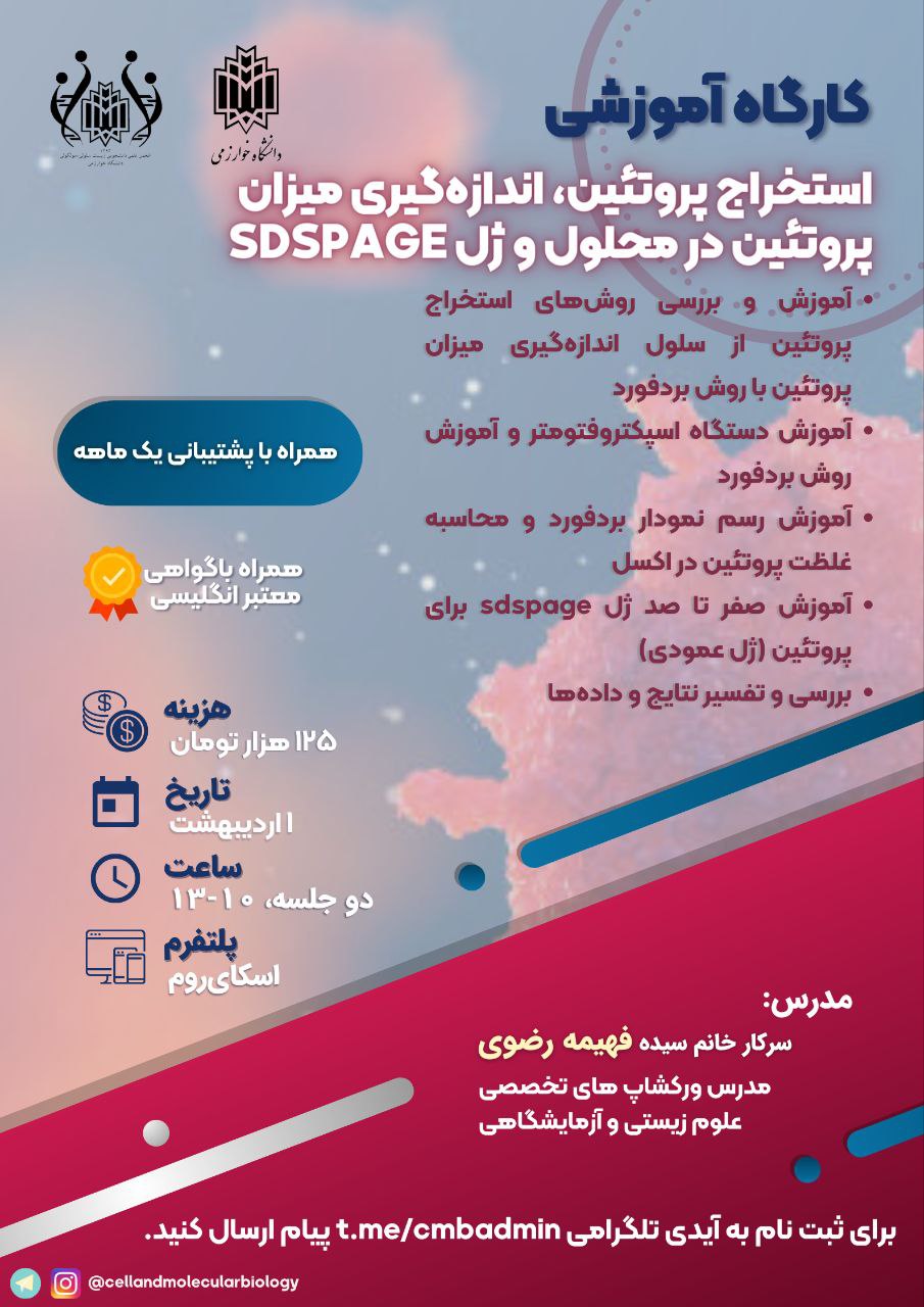 استخراج پروتئین، اندازه‌...